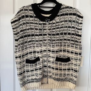 NWT - MAEVE by Antrophologie Tweed Zippered Sweater Vest Classic Size M